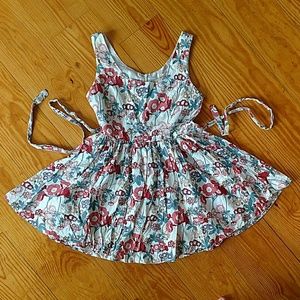 Vintage Style Retro Poppy Floral Fit & Flare Dress